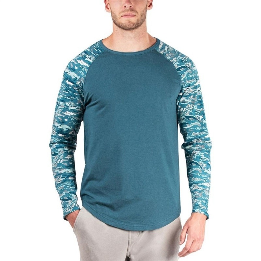 NWt Natori Mens XL Kaede Animal Print Raglan Crewneck Pajama T-Shirt Blue 99235